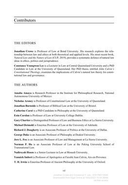 Downloaded from Elgar Online at 10/02/2021 10:54:28AM Via Free Access Viii Research Handbook on Natural Law Theory