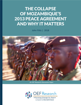 The Collapse of Mozambique's 2013 Peace Agreement And