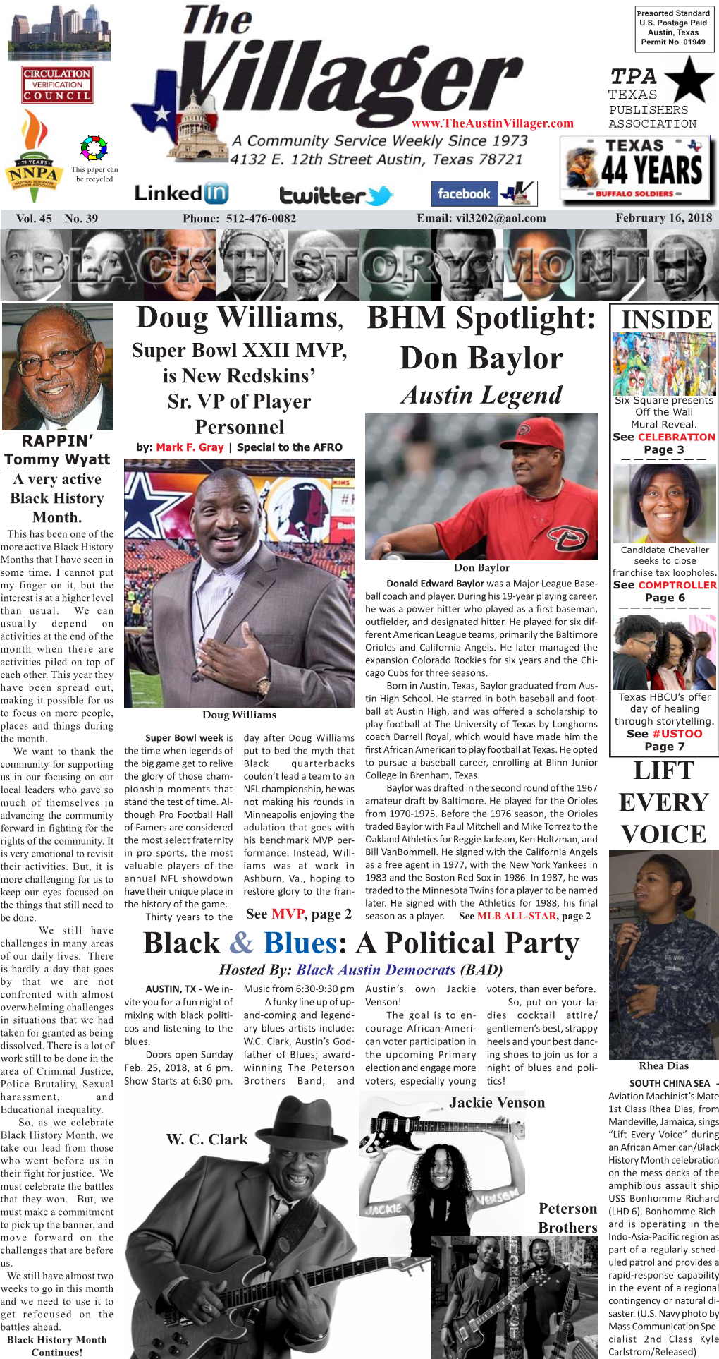 Don Baylor Is New Redskins’ Austin Legend Six Square Presents Sr