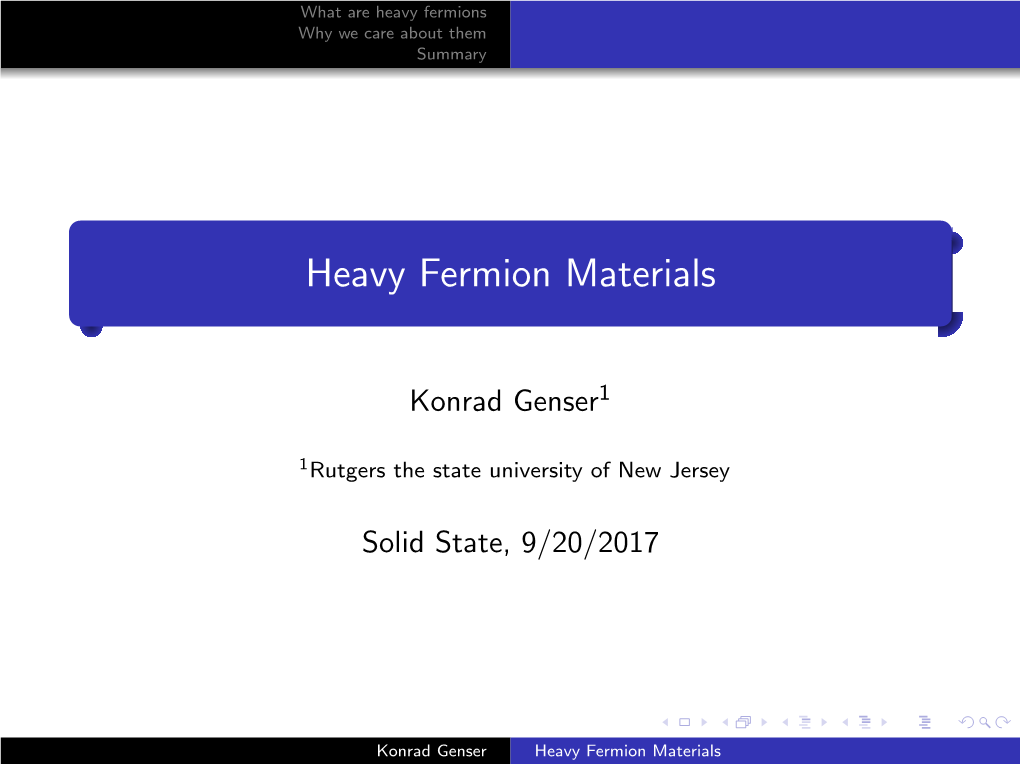 Heavy Fermion Materials