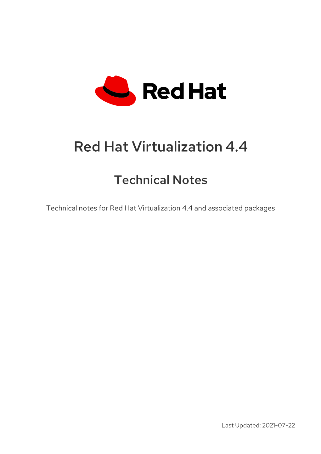 Red Hat Virtualization 4.4 Technical Notes