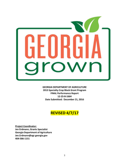 Georgia Department of Agriculture $1142332.70 (Pdf)