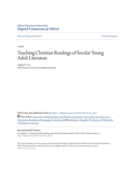 Teaching Christian Readings of Secular Young Adult Literature Angela R