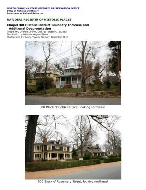Chapel Hill Historic District Boundary Increase