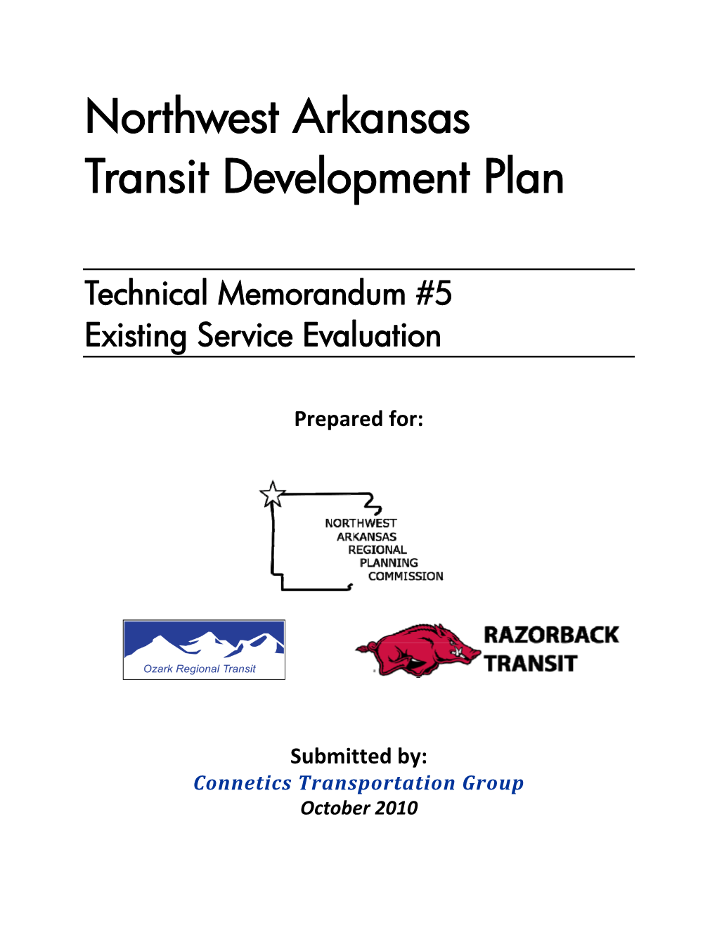 Northwest Arkansas Transit Development Plan