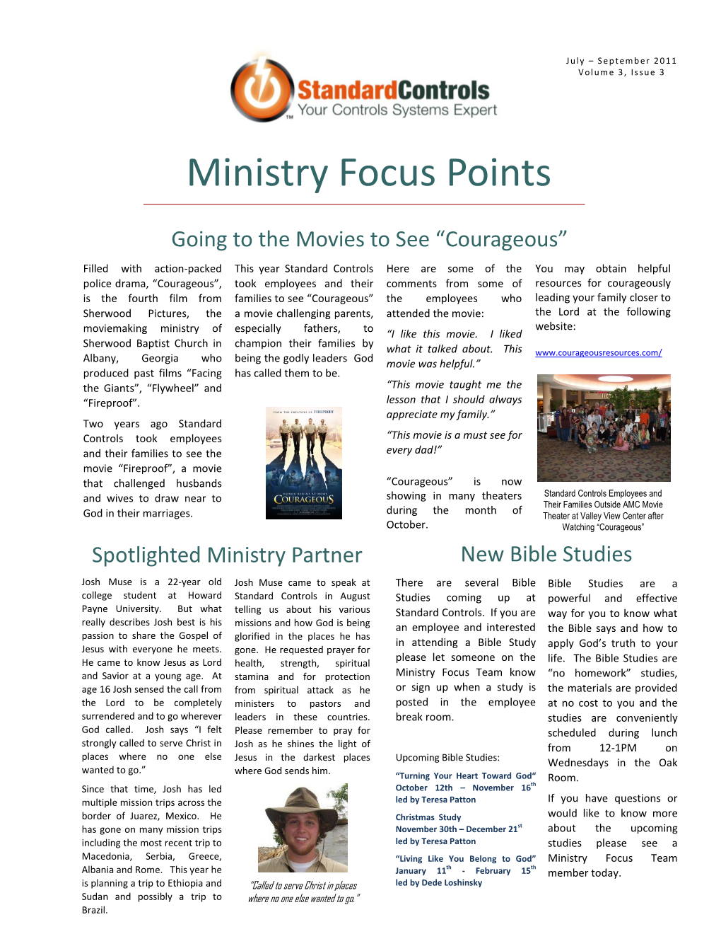 Ministry Focus Points