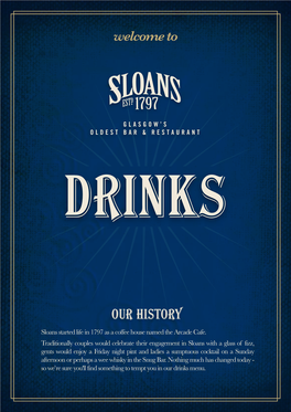 Sloans Drinks Menu A5