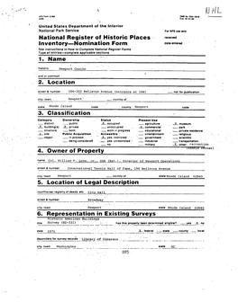 National'register of Historic Places:. Inventory-Nomination Form