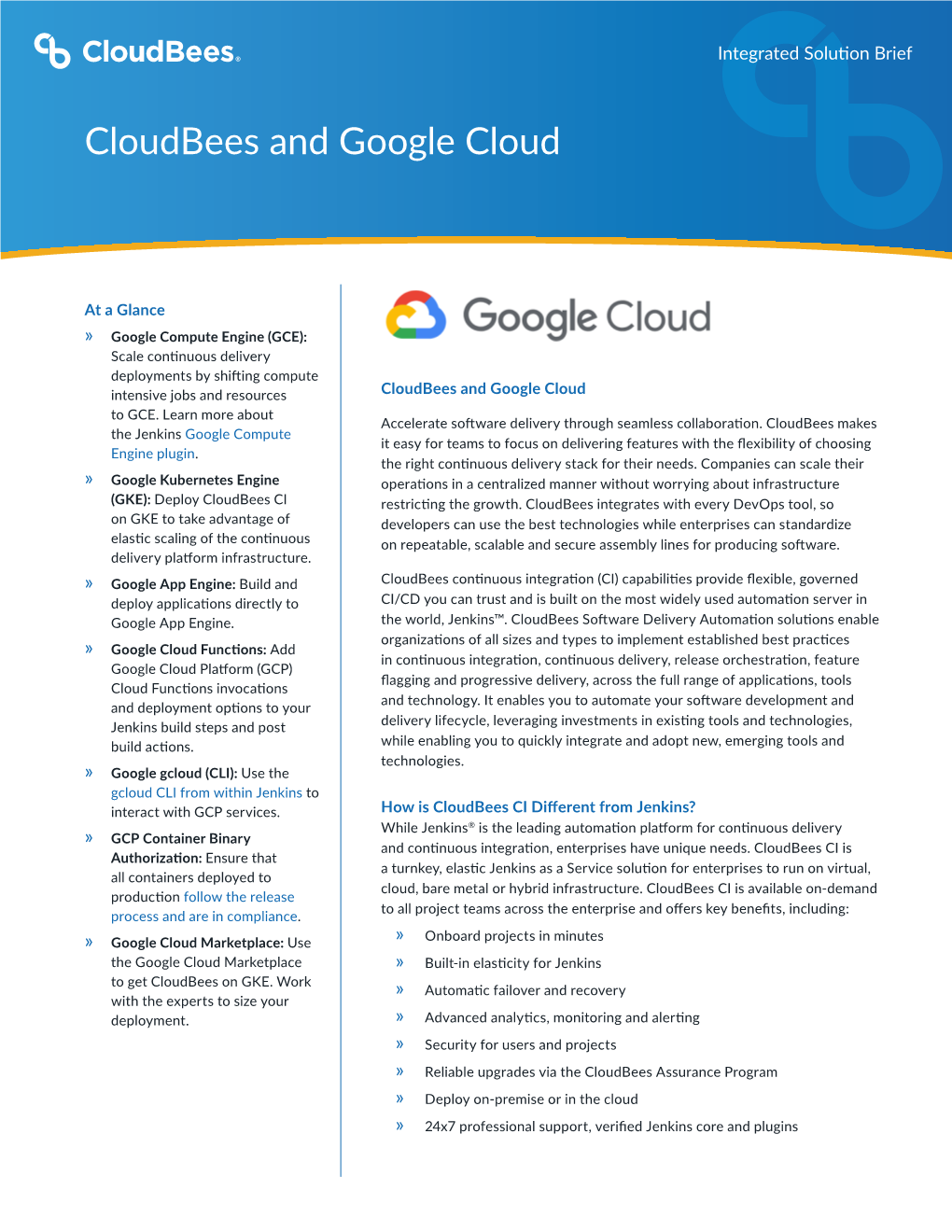 Cloudbees and Google Cloud