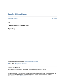 Canada and the Pacific Arw