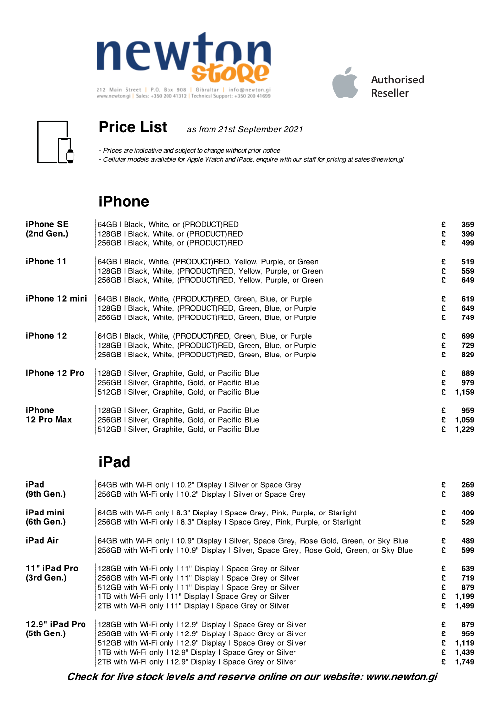 Full Apple Price List (Pdf)