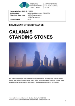 Calanais Standing Stones Statement of Significance