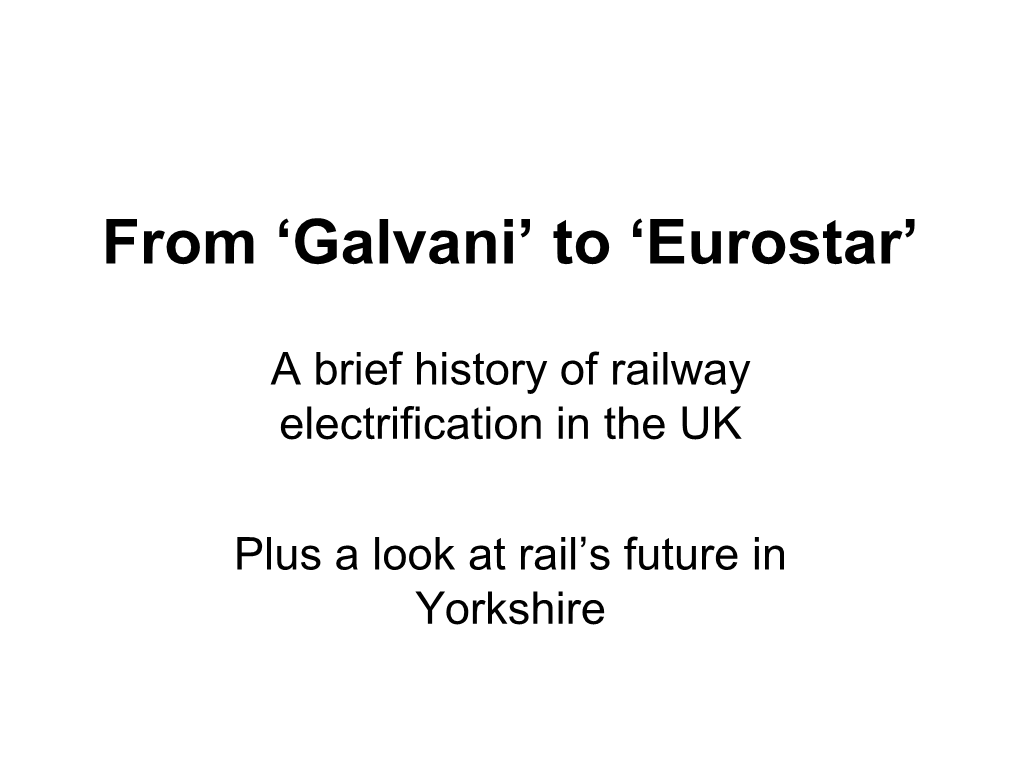 From 'Galvani'