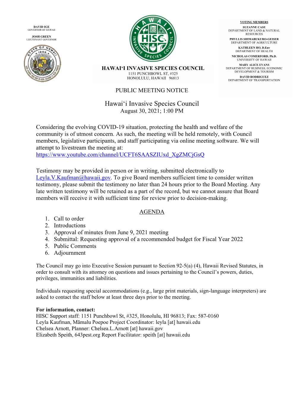 Hawaiʻi Invasive Species Council