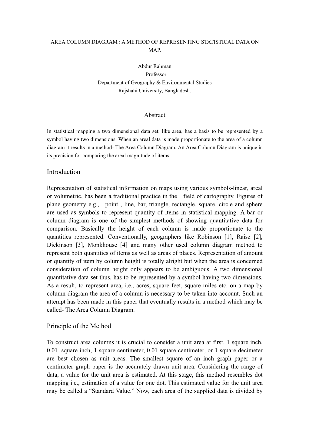 Area Column Diagram : a Method of Representing Statistical Data on Map