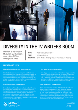Diversity in the Tv Writers Room