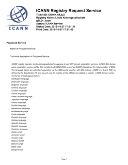 ICANN Registry Request Service