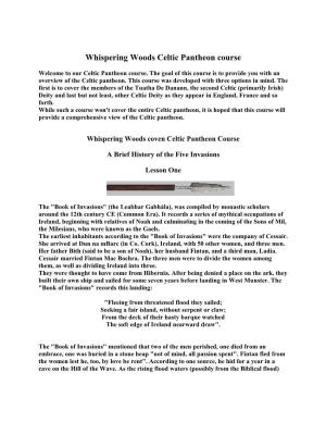 Whispering Woods Celtic Pantheon Course