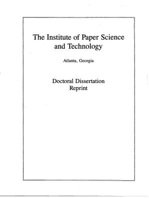 The Institute of Paper Science and Technology