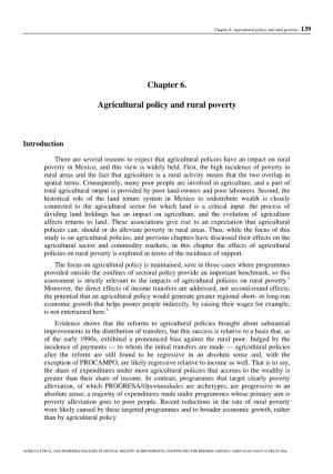 Chapter 6. Agricultural Policy and Rural Poverty– 139