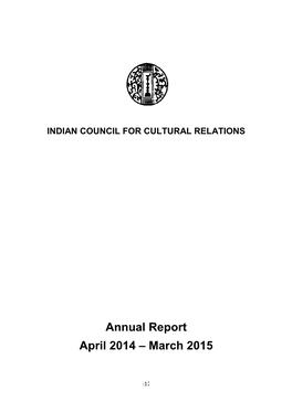 Annual Report April 2014 – March 2015