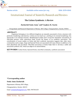 International Journal of Scientific Research and Reviews