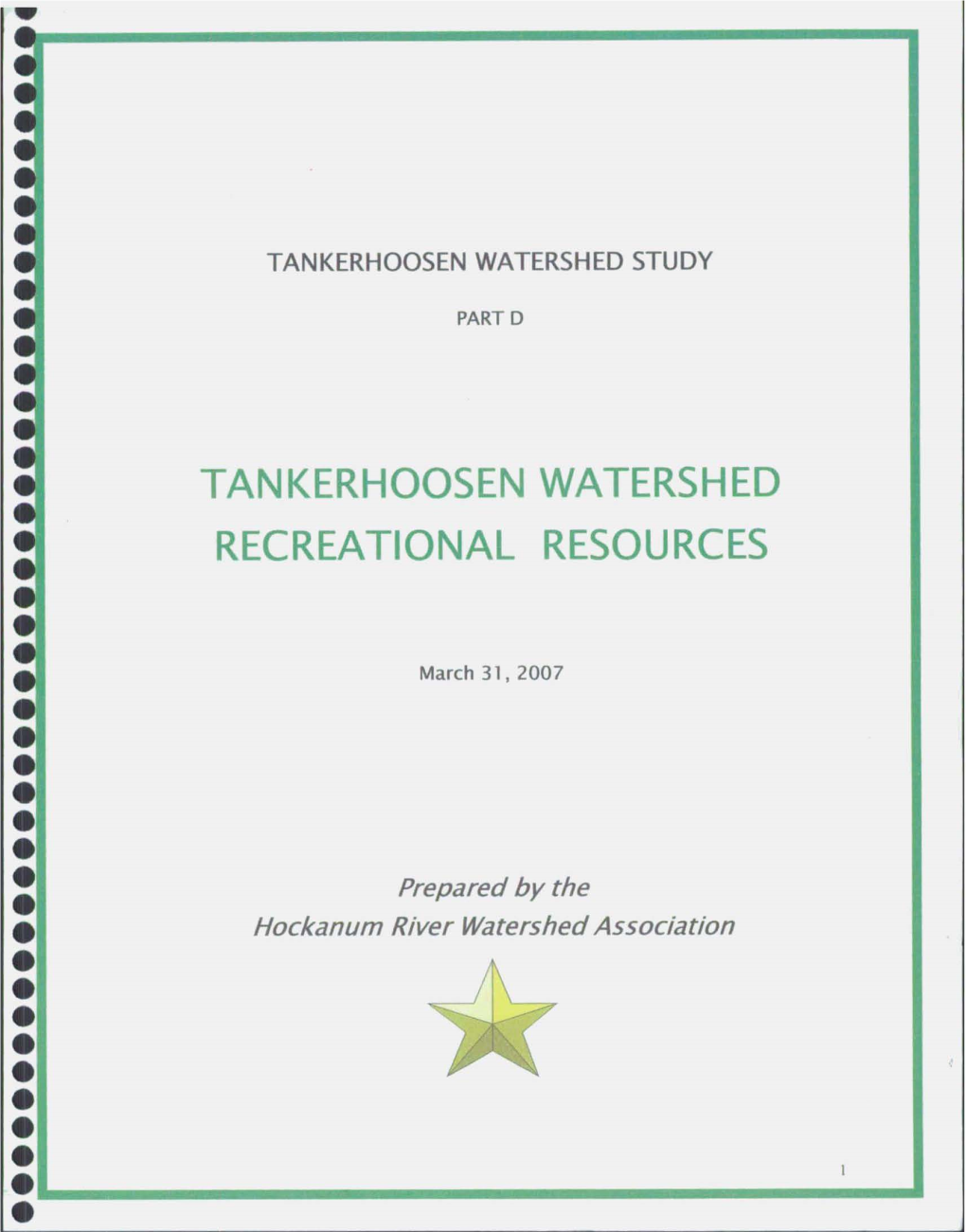 Tankerhoosen Watershed Recreational Resources