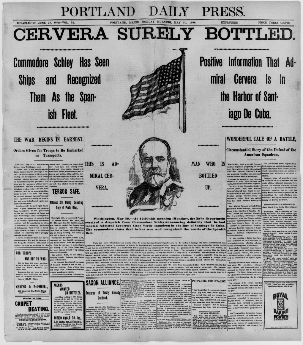 Portland Daily Press: May 30, 1898