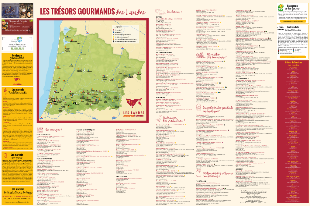 Téléchargez La Carte Des Trésors Gourmands Des Landes