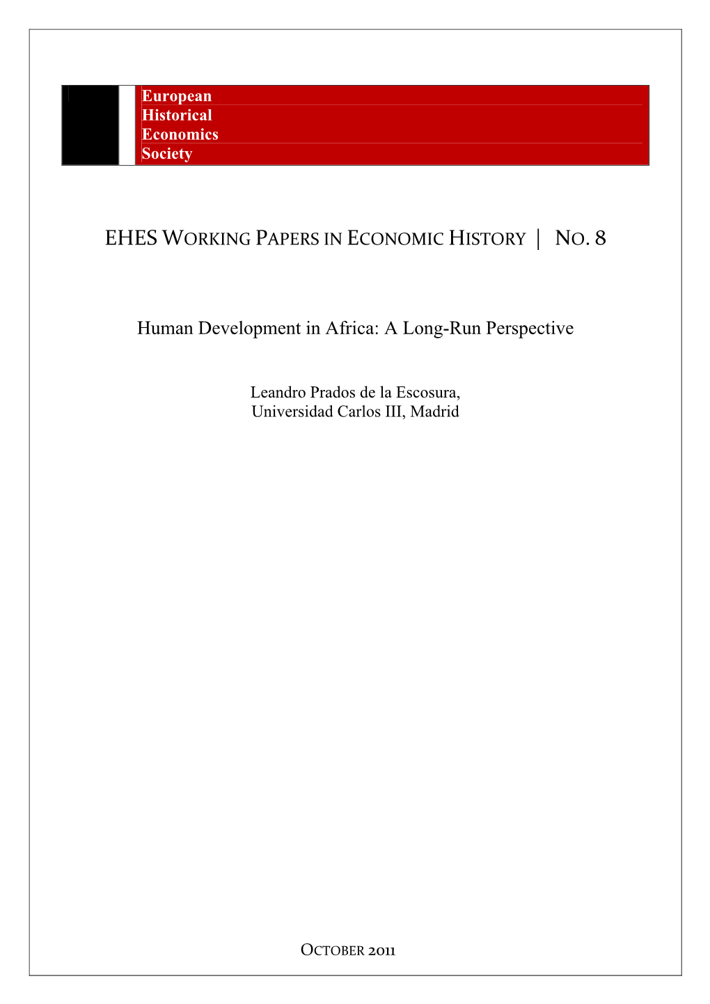 Human Development in Africa: a Long-Run Perspective