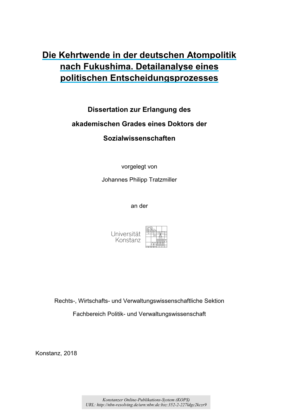 Die Kehrtwende in Der Deutschen Atompolitik Nach Fukushima