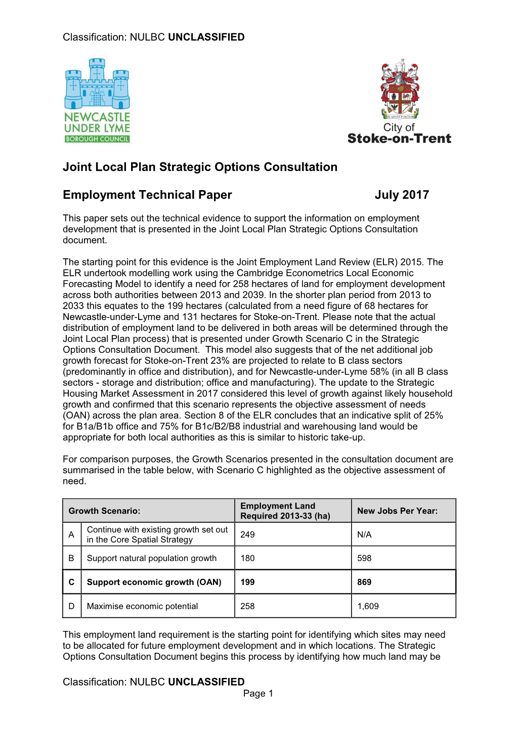 Employment Technical Paper July 2017