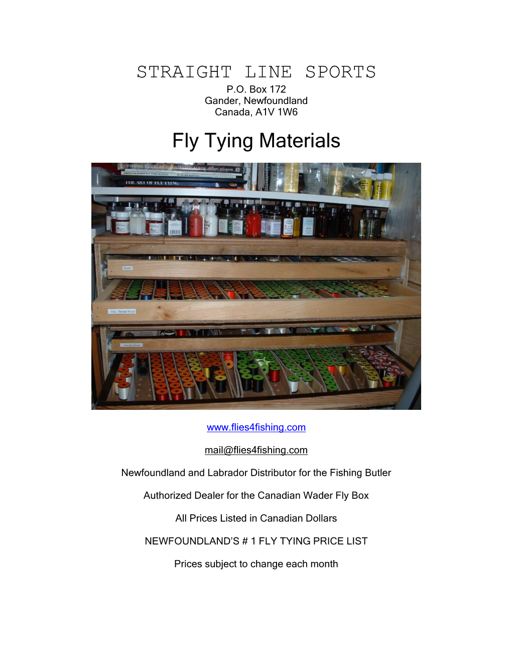 Fly Tying Materials