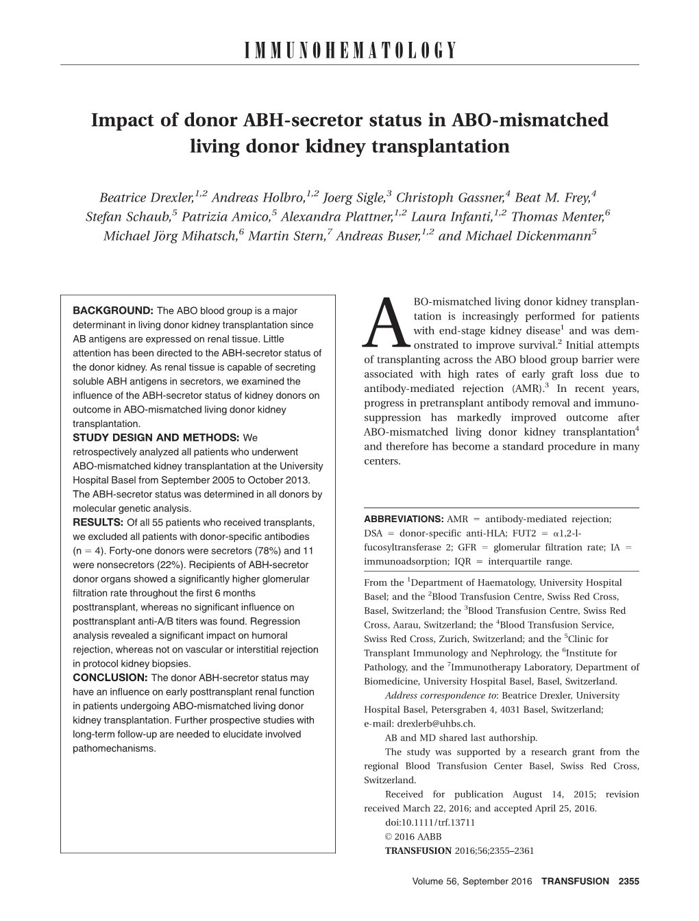 Mismatched Living Donor Kidney Transplantation