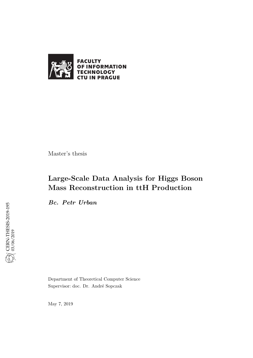 Large-Scale Data Analysis for Higgs Boson Mass Reconstruction in Tth Production