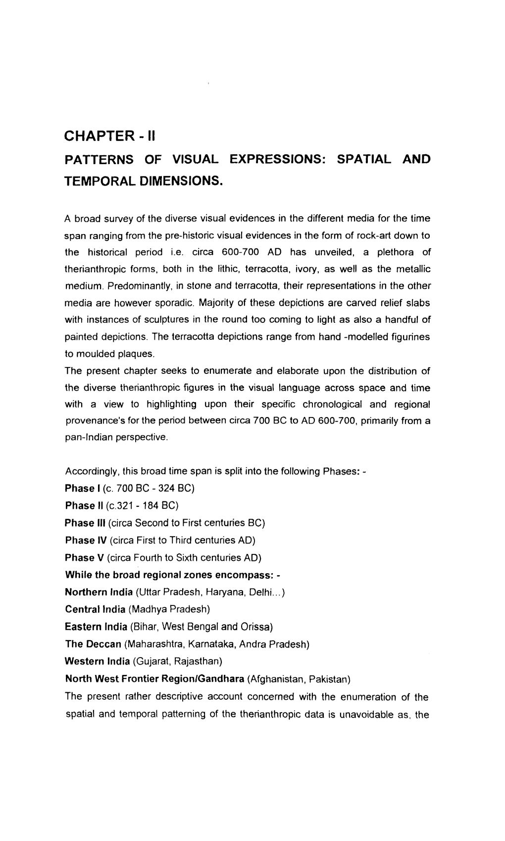 Chapter - Ii Patterns of Visual Expressions: Spatial and Temporal Dimensions