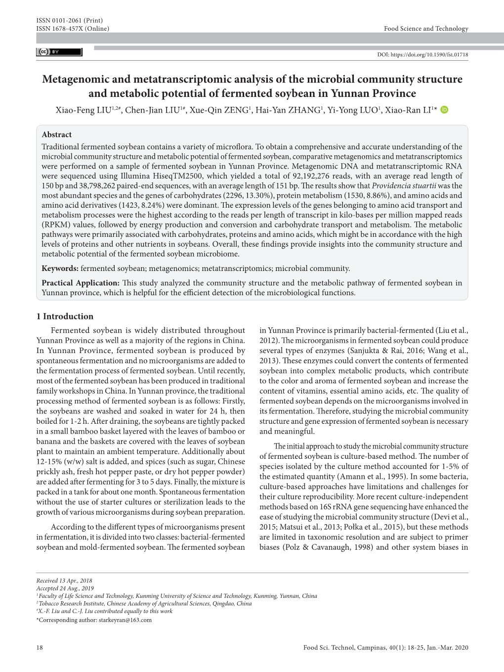 Metagenomic and Metatranscriptomic Analysis of the Microbial Community