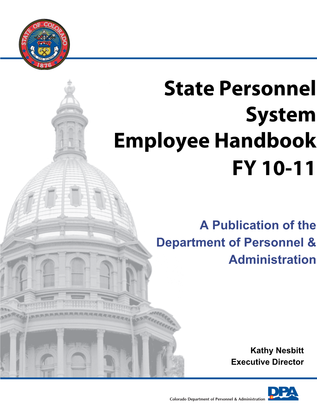 State Personnel System Employee Handbook FY 10-11