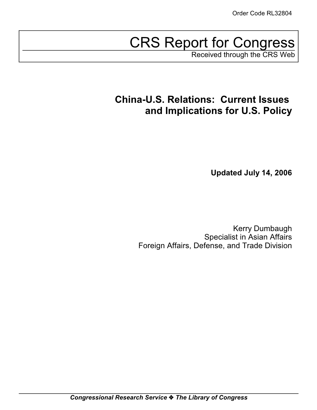 China-US Relations