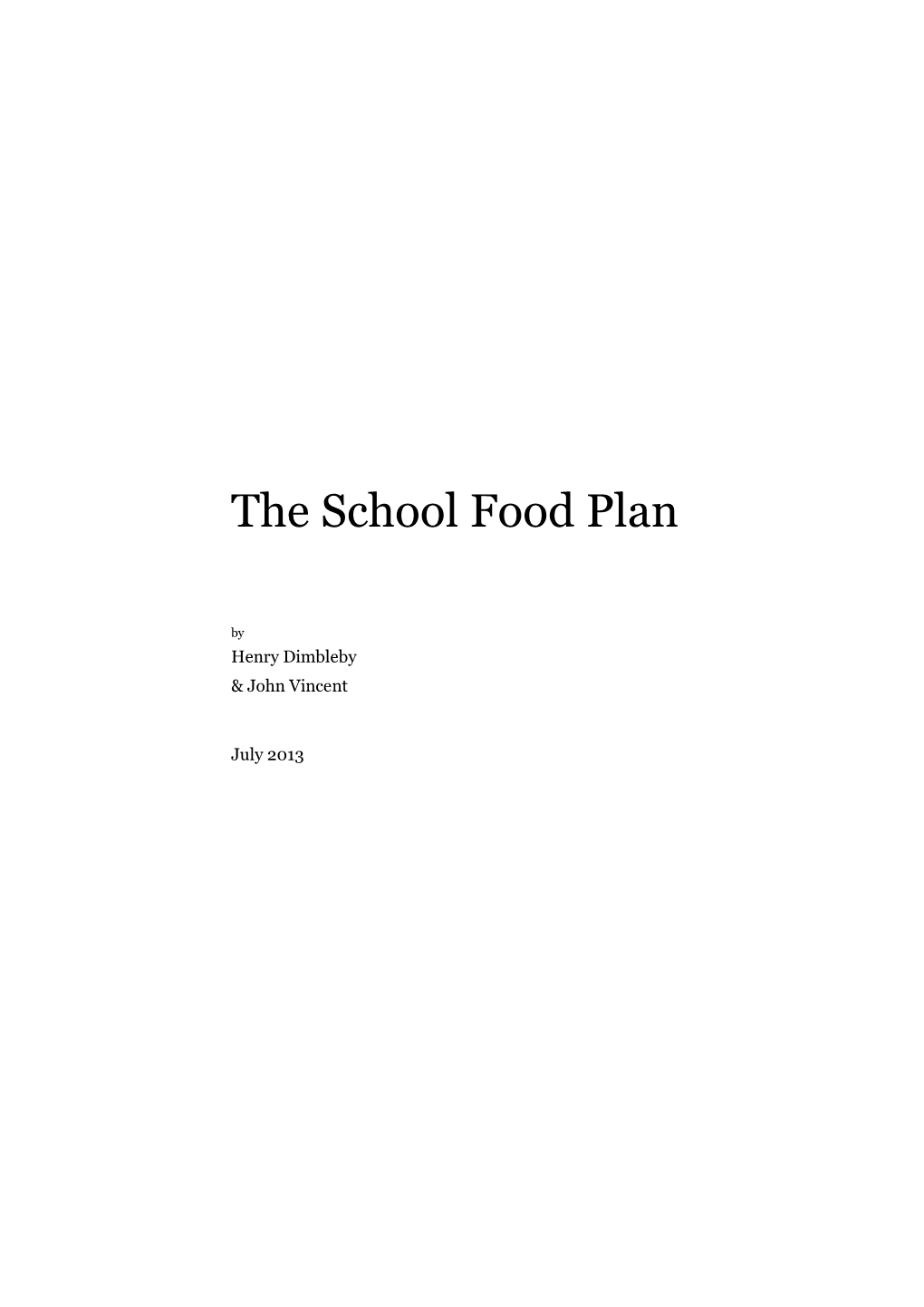 The School Food Plan