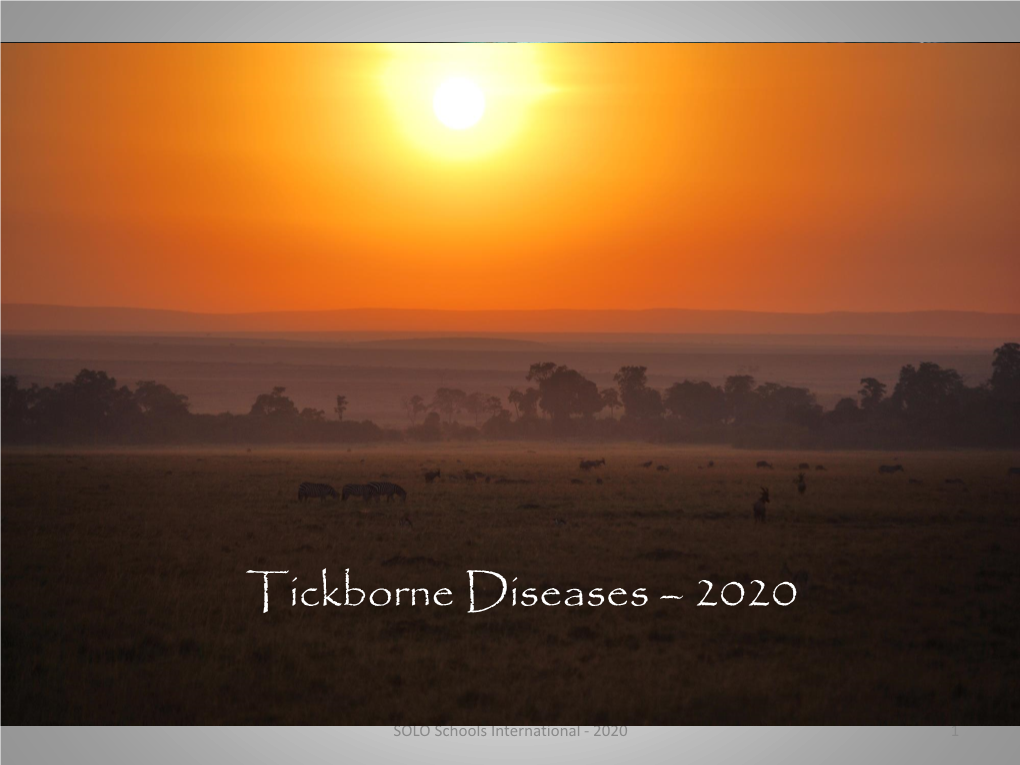 Tickborne Diseases – 2020