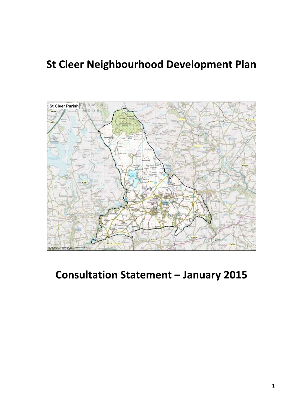 St Cleer Neighbourhood Development Plan