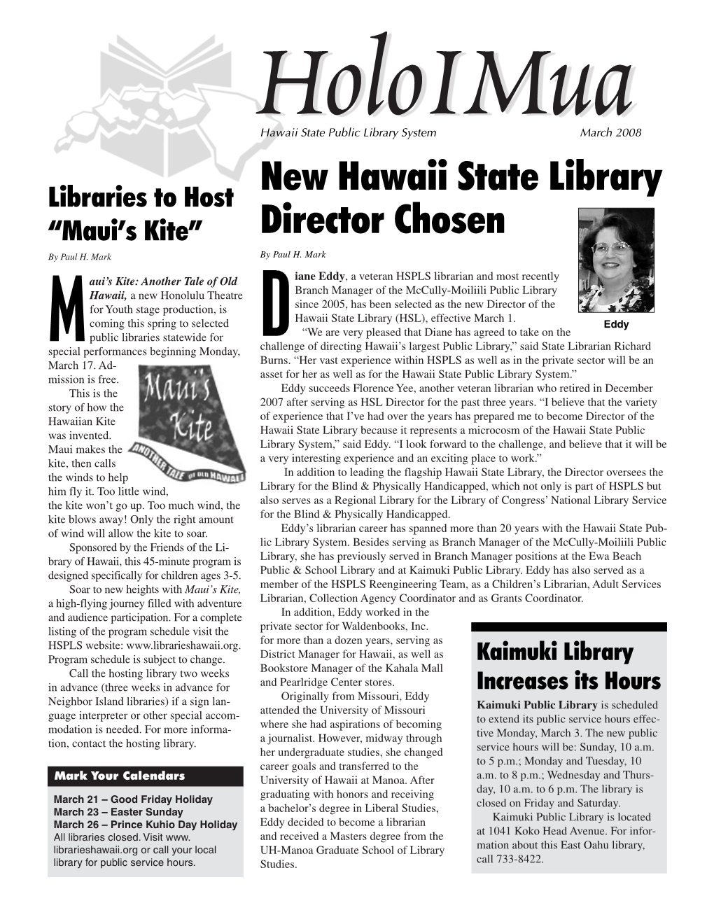 New Hawaii State Library Director Chosen