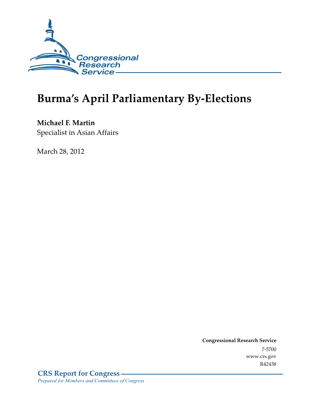 Burma's April Parliamentary By-Elections