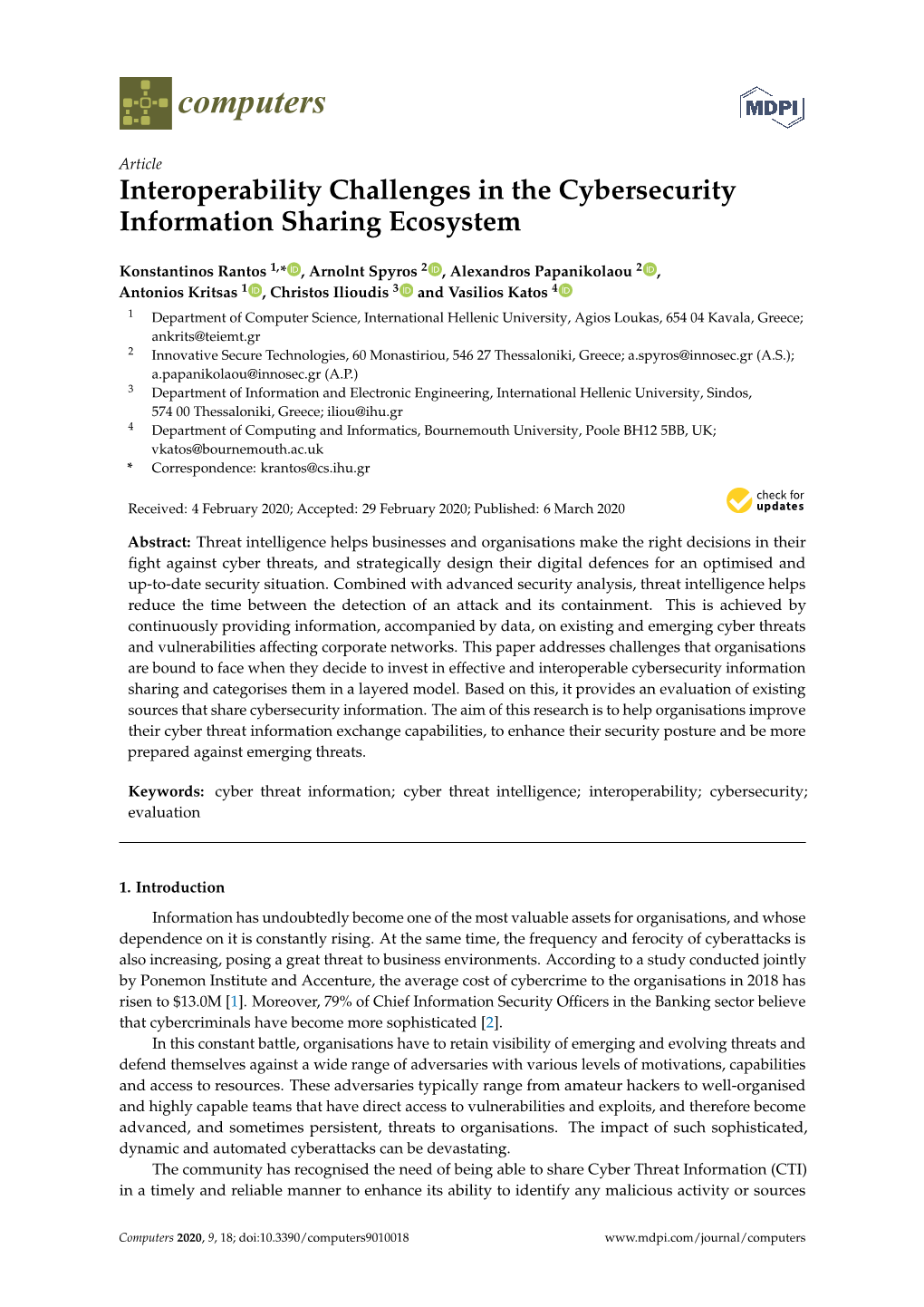 Interoperability Challenges in the Cybersecurity Information Sharing Ecosystem