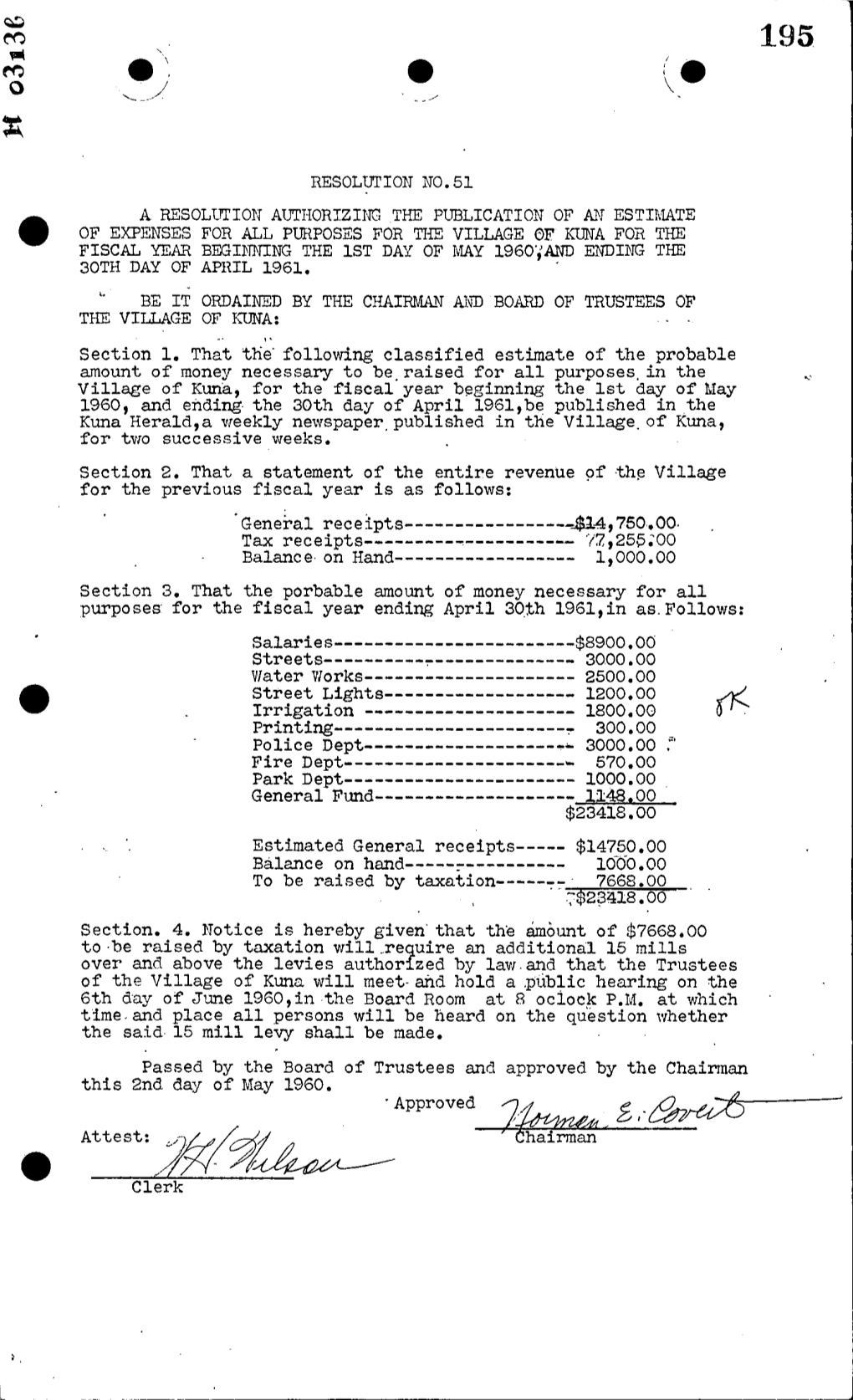 April 1961,B~ 1961,Be Published in the the Kuna Herald,A Weekly Newspaper.Published Newspaper