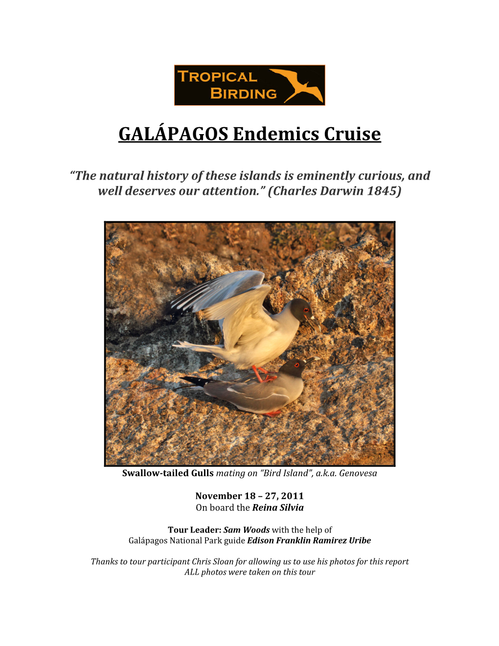 GALÁPAGOS Endemics Cruise