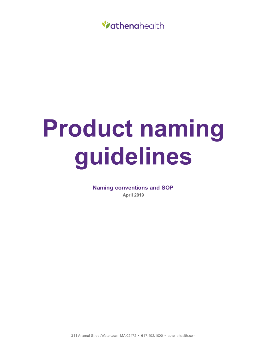 Product Naming Guidelines