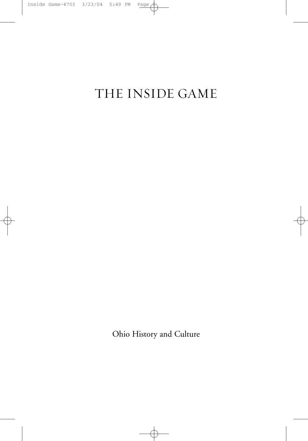 Inside Game-4703 3/23/04 5:49 PM Page I