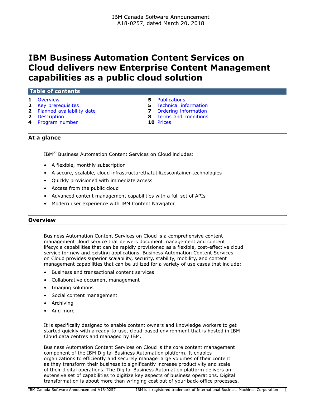 IBM Business Automation Content Services on Cloud Delivers New Enterprise Content Management Capabilities As a Public Cloud Solution